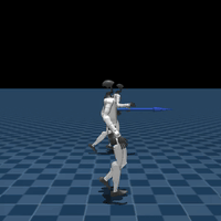 Unitree G1 humanoid robot performing learned locomotion
